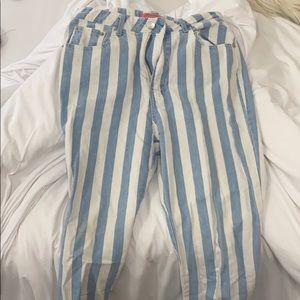 Pitaya Stripe Mom Jeans Size S